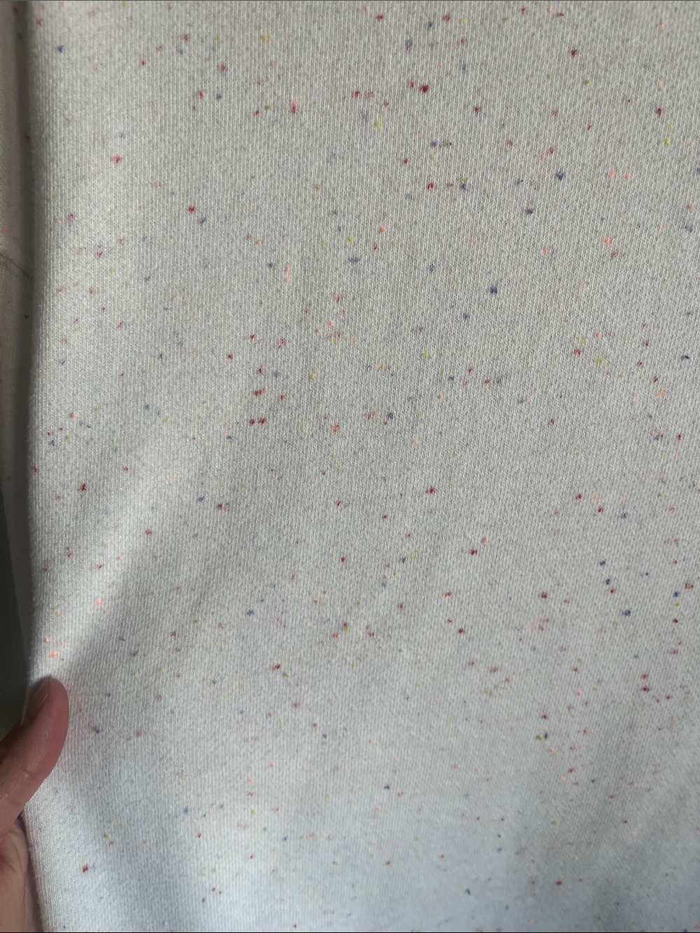 Colsie Cream Speckled Open-Collar Sweatshirt - Picture 5 of 5